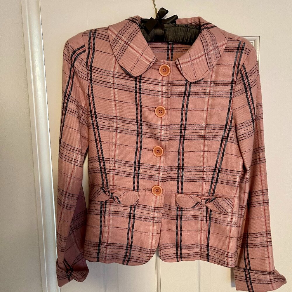 Vintage pink twill flannel jacket size Small